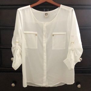 Anne Klein white blouse